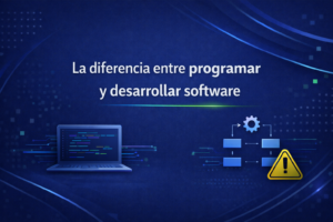 La diferencia entre programar y desarrollar software